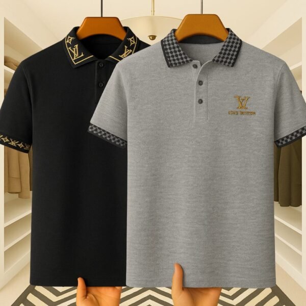 2Pics Jacquard Collar Premium Polo – Style Meets Comfort - Image 1
