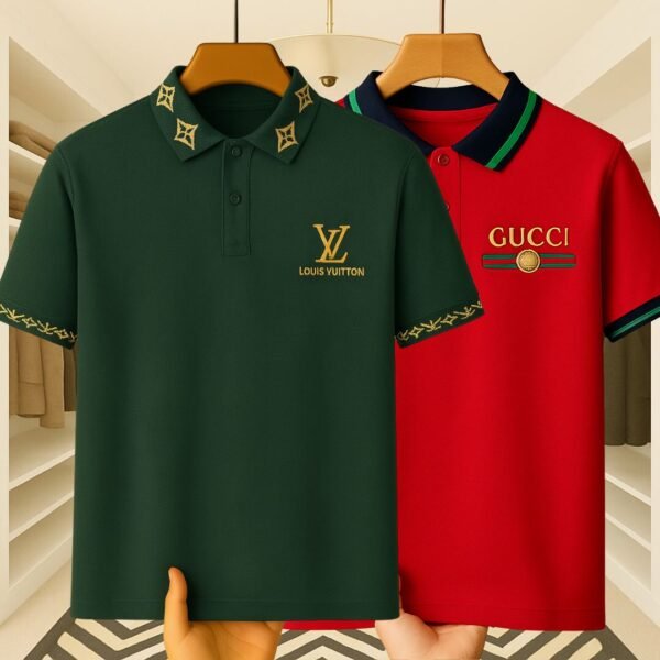 2Pics Jacquard Collar Premium Polo – Style Meets Comfort - Image 1