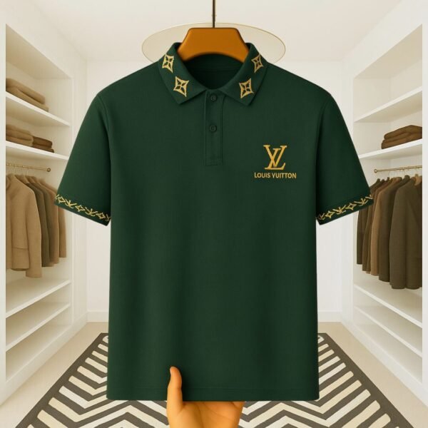 LV Jacquard Collar Premium Polo – Style Meets Comfort - Image 1