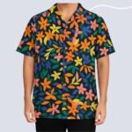 Cuban Colar Cotton Crap & Line Export Shirt - Image 2