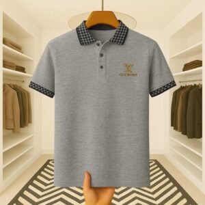LV Jacquard Collar Premium Polo – Style Meets Comfort