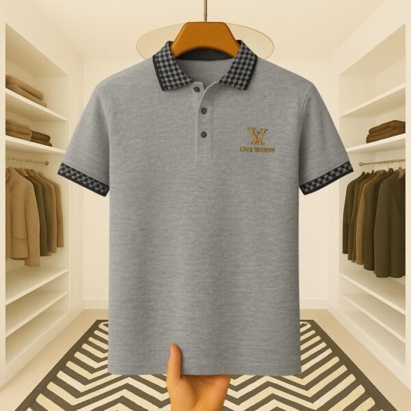 LV Jacquard Collar Premium Polo – Style Meets Comfort - Image 1