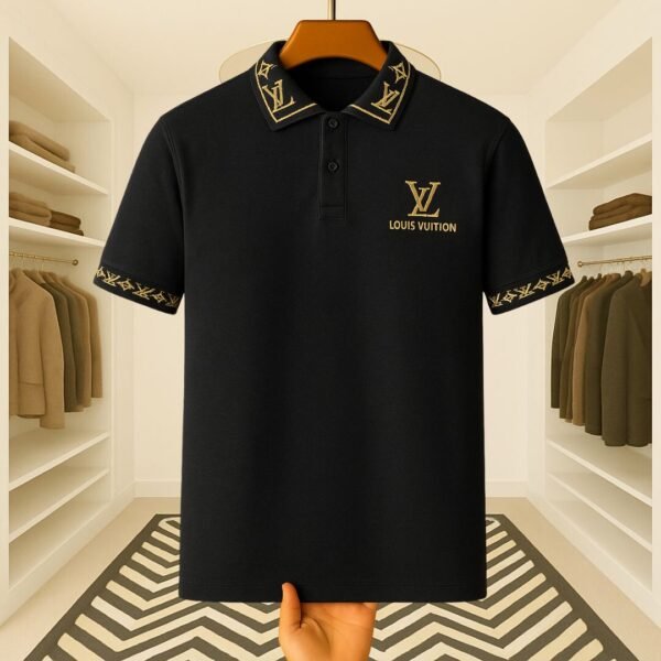 LV Jacquard Collar Premium Polo – Style Meets Comfort - Image 1