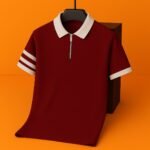 Zipper Polo – Premium Export Quality PK Cotton Comfort(Maroon)
