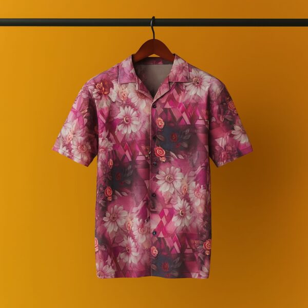 Cuban Comfort Shirt – Premium Floral Design | China Stitch Fabric - Image 1