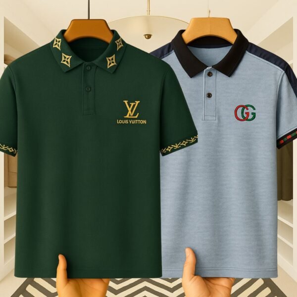 2Pics Jacquard Collar Premium Polo – Style Meets Comfort - Image 1
