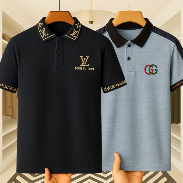 2Pics Jacquard Collar Premium Polo – Style Meets Comfort - Image 1