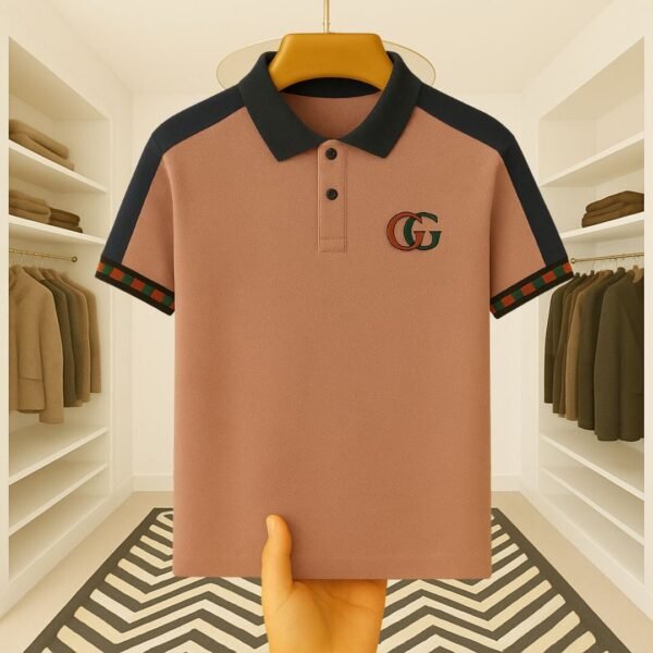 LV Jacquard Collar Premium Polo – Style Meets Comfort - Image 1