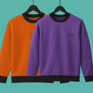 2 Pics Premium Export Quality Full Sleeve T-Shirt(Lamon,Purple)