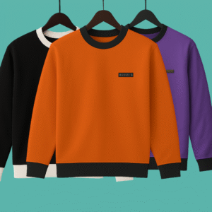 3 Pics Premium Export Quality Full Sleeve T-Shirt(Black,Lemon,Purple)