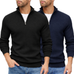 2 Pics Men’s Premium Quality Sweatshirt(Black,Blue)