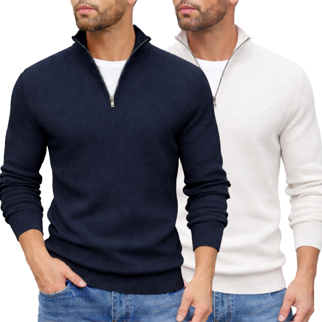 6 2 Pics Men’s Premium Quality Sweatshirt(Black,Blue) - Image 1