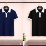 2 Pics Premium Old Money Polo T Shirt(Black,Blue)