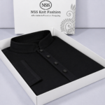 Men’s  Premium Quality Duti Cotton Panjabi- Black