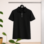 Premium Zipper Polo For Men 2 Pics(Black,Blue) - Image 2