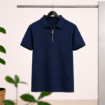 Premium Zipper Polo For Men 2 Pics(Black,Blue) - Image 3