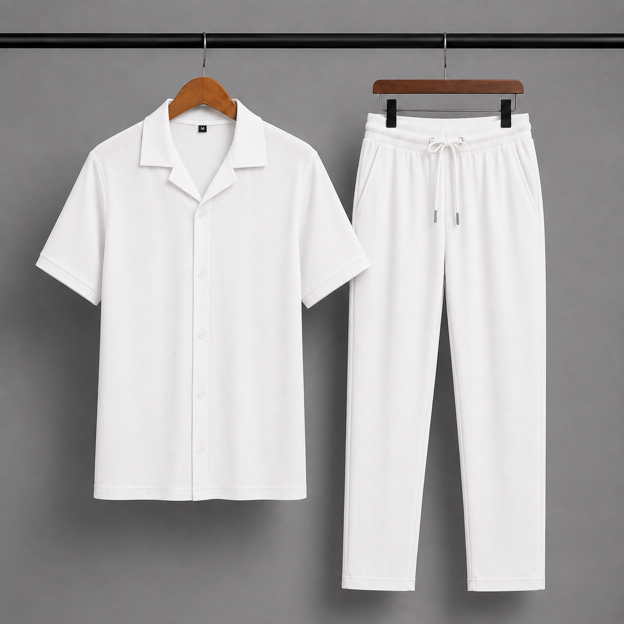 ChatGPT Image Aug 26, 2026, 07_47_45 PM Mens Premium Korean Cherry White Shirt & White Pant - Image 1