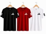 Premium Mesh Fabric T-Shirt – 3 Pcs Combo(Black,White,Maroon) - Image 2