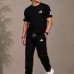 T-shirt with Trouser Full track Suit -Black&Black