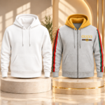 2 Pics Mens Premium Quality Hoodi(Off White,Ash)