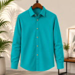 Premium Oxford Cotton Formal Shirt(Turquoise Blue)